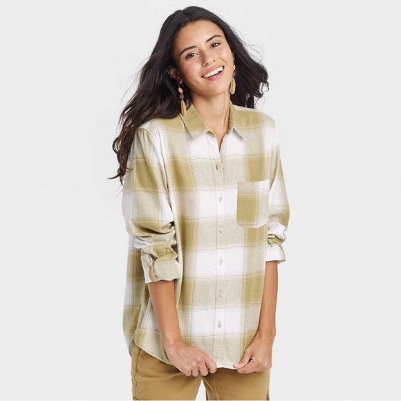 Plaid Button-Up Shirt - Picture 1 of 4